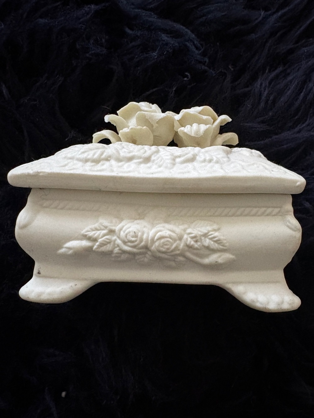 Porcelain Victorian rose Pandoras Box